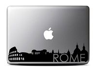 Rome Skyline (13 Inch) Black Macbook Decal #3 - Laptop Decal