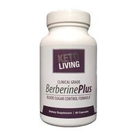 KetoLiving Berberine Plus - 90 Capsules - Blood Sugar Control Formula, Supports Healthy Glucose & Cholesterol - Anti-Inflammatory, Supports Keto & LCHF Diet - Gluten-Free - 90 Servings