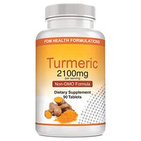 FDM Health 2100mg Organic Turmeric with Organic Black Pepper - 90 Capsules, High Potency - Anti Inflammatory Joint Pain Relief Supplement - Made in USA