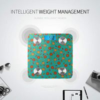 Bluetooth Electric Scales for Weight Art Organic Cartoon Painting Vegetables Electric Scales for Weight Body Fat Composition Monitor Analyzer with Smartphone App for Body Management-396 Lbs