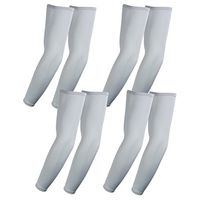 The Elixir Golf Anti-Slip Arm Sleeves Cover Pad UV Protective Gear Outdoor Sports (Pack of 4 Pairs, Gray)