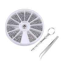 Eyeglasses Repair Kit with Eyeglass Sunglass Screws in Assorted Size,Stainless Steel Tiny Mini Screws for Glasses,Spectacles,Watch and Other Small Electronics Repair,1000Pcs