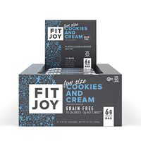 FitJoy Mini Protein Bars, Cookies & Cream, Gluten Free, Grain Free, Low Carb.67 Ounce, 16 Pack