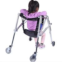 EGCLJ Children's Stand Frame Walker Lightweight Toddler Lower Limb Training Walker Rehabilitation Aids Training with Seat Wheel (Size : 0.9-1.3m)