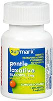 Sunmark Gentle Laxative Comfort Coated Tablets - 100 ct, Pack of 2