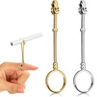 2 Pieces Holder Ring, Finger Holder Ring, Elegant Holder Ring, Lady Smoker Holder Ring, Smoke Holder for Women and Men (Gold and Silver, 0.63 Inch)