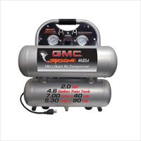 4.6 Gallon GMC SYCLONE 4620A Ultra Quiet and Oil Free Air Compressor