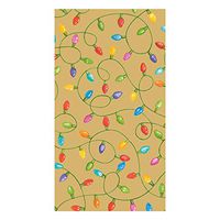 Caspari Christmas Lights Paper Guest Towel Napkins in Gold, Two Packs of 15