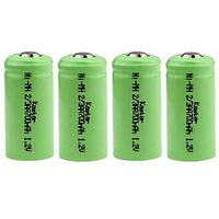 Yards & Beyond SOLAR RECHARG BATTERY4PK by LIVING ACCENTS MfrPartNo BTNC23AA150D4, Green/silver,