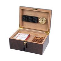 Lxc Smoking Set/Cigar Humidors Imported Cedar Wood Double-Layer Large-Capacity moisturizing Cabinet Men's Gift Box with humidifier and Hygrometer Sealed moisturizing Box Cigarette case 70 Sticks
