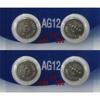 Powertron AG12 386 Button Cell Watch Batteries (4 Pack)