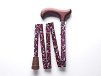 Merry Sticks Designer Folding Adjustable Walking Cane, Purple Morris