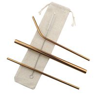 Gugrida Metal Straws Stainless Steel Straws 8.5'' Drinking Straws Reusable 3 Set, Ultra Long Colorful Cleaning Brush for 20 Ounce 30 Ounce for Trail Tumblers Yeti RTIC Ozark, 2 Straight 1 Bent 1 Brush