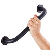 Leyden TM Home Care 18-Inch Matte Black Concealed Mount Bath Grip Shower Grab Bar, Solid Brass, Oil Rubbed Bronze Finish