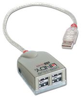 LINDY 4 Port USB 2.0 Smart Hub, Bus Powered (42998)