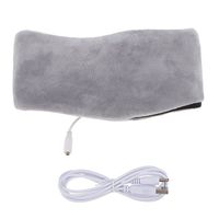 Portable USB Soft Heating Neck Pillow For Muscle Relax Helping Fall Asleep - Gray