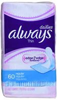 Always Thin Pantiliners, Regular 60 ea (Pack of 9)