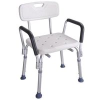 LEESONS PROFESSIONAL 220 lbs Capacity Medical Shower Stool Bath Chair w/ Back and Arms