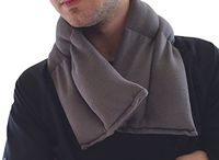 Hot Therapy Heating Pad - Neck & Shoulder Wrap - Unscented - Flaxseed - Microwavable - Moist Heat- XL -Heavy Density (Charcoal Grey)