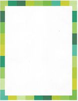 Green Mosaic Print Stationery Printer Paper 26 Sheets