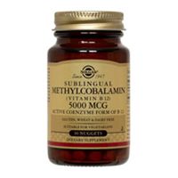 Methylcobalamin (Vitamin B12), 5000 mcg, 30 Nuggets by Solgar (Pack of 2)