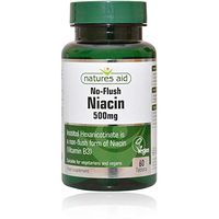 Natures Aid Niacin (B3) 500mg (No Flush) 60 Tabs - 6 Pack