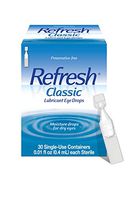 Refresh Classic Lubricant Eye Drops, 30 Single-Use Containers, 0.01 fl oz (0.4mL) Each Sterile