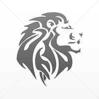 Decal Sticker Lion Head Decoration Waterproof Racing Vehicle Tablet La Gray Dark (6 X 5.30 In)