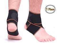 CFR Ankle Support Brace Compression Wrap Adjustable Breathable Ankle Strap Bandage for Sport Protect, Sprain, Plantar Fasciitis One Pair,Orange UPS Post