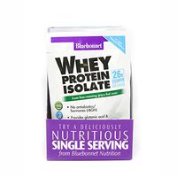 Bluebonnet Nutrition Whey Protein Isolate Powder, Whey From Grass Fed Cows, 26g of Protein, No Sugar Added, Non GMO, Gluten Free, Soy free, kosher Dairy, 8Count, 8 Servings, French Vanilla Flavor
