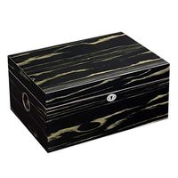 Cigar Humidor Desktop Cigar Box, Large Capacity Can Hold 100 Cigars, Cedar Wood Lining with Hygrometer and Humidifier, Cigar Cabinet Cuban Solid Wood Box, Men's Gift Box Cigarette Case Wood Lined