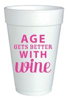 Foam Cups Set of 20 - Age Gets Better with Wine