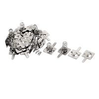 uxcell Metal AA Battery Spring Contact Lamination Plate Terminal Silver Tone 16pcs