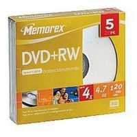 Memorex Dvd+rw 4.7gb 4x L Sjc 5pk (32025514) -