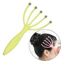 Head Massager,Protable Hand Held SPA Scalp Massager for Stress Relax,Gentle Massage Comb Massager,Comfortable Handheld Claw Scalp Massager (Green)