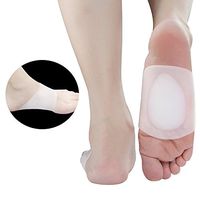 Arch Support Shoe Inserts Silicone Gel Sleeves for Flat Foot Plantar Fasciitis Pain Relief Shoe Pads (L(Women:7.5-13 // Men:5.5-11))