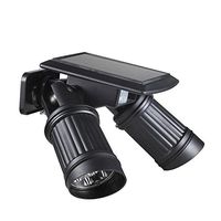 14LEDs LED Solar Lamp PIR Motion Sensor Dual Head Spotlight Adjustable Waterproof Wall Led Night Light for Yard Garden Driveway