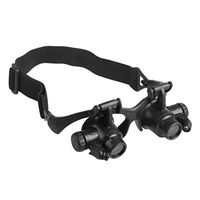 Zoom Lens With Glasses Eyes With LED Lights Jewelry Magnifying Glass Watch To Watch Four Sets Of Lenses