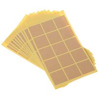Simdoc 120Pcs Blank Square Label Stickers Packaging Seals Kraft Sealing Sticker Label Paper DIY Craft