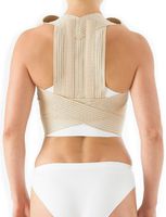 Neo G Clavicle Brace - Back Support for Posture Correction, Early Kyphosis, Rounded Shoulders, Pain Relief, Muscular Aches, Rehab - Fully Adjustable - Class 1 Medical Device - Small - Tan