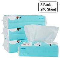 Cotton Tissues for Sensitive Skin Dry Wet Soft Unscented Makeup Removing Cotton Wipes Towel