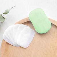PASHY 20Pcs Soap Paper Disposable Hand Washing Cleaning Paper Mini Bath Slice Sheets Scented Foaming Tablet for Travel