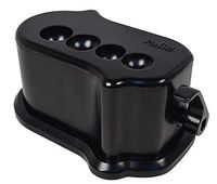 Palio Desktop Quad Cigar Cutter, 4 Cutters in 1, Metal Housing, 2 Straight & 2 V-Cuts, Black