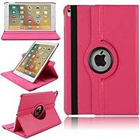 TechCode iPad Mini 5th Gen Case, 360 Degree Rotating Slim Lightweight PU Leather Magnetic Flip Folio Stand Case with Smart Auto Sleep/Wake Protective Cover for iPad Mini 5rd Generation 2019, Hot Pink