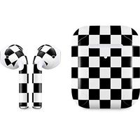 Skinit Decal Audio Skin for Apple AirPods with Wireless Charging Case - Officially Licensed Skinit Originally Designed Black and White Checkered Design