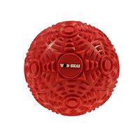 WODSKAI Massage Ball Myofascial Release Lacrosse Ball for Trigger Point Therapy, Muscle Knots, Yoga Therapeutics with 3 Kinds Bag-Free Carrying Bag (Red 12cm)