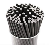 Footprint Paper Straws - Giant 10" (500ct) Black Unwrapped - Biodegradable, Premium Eco-Friendly Paper Straws in Bulk for Restaurants, Juices, Smoothies, Black (FPS-08-254-U-999-IPK)