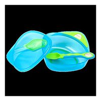 Home big wrist Baby food bowl spoon bowl complementary set of portable infant child tableware spoon drops out Decorative hotel retro soup bowl (Color : B)