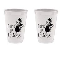 Halloween Frost Flex Plastic Cups - Drink Up Witches Cauldron (10 cups)