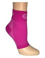  mmHg Compression Foot Sleeves for Men & Women (1 Pair) - Best Plantar Fasciitis Sleeve for Plantar Fasciitis Pain Relief, Heel Pain, Sports, Travel, and Everyday Use with Arch Support (Pink, Medium)